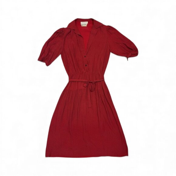 Bergdorf Goodman Vintage Red Swing Dress - Picture 3 of 4